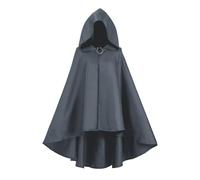 Cape de vampire pour adulte - Costume d'Halloween unisexe - Cape à capuche - Cape avec lacets - Veste de renaissance - Cape gothique médiévale - Robe vintage pour fête d'Halloween, carnaval