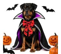 Cape de Vampire pour Chat Déguisement Chien Halloween Ajustable | Vêtements de cosplay pour chiot Parents d'Animaux Amoureux des Animaux Fêtes Halloween Tenue Quotidienne Shopping Séances
