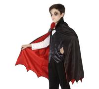 Cape de vampire pour enfants garçon - ATOSA - Noir et rouge - Découpe chauve-souris
