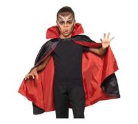 Cape De Vampire Réversible Noire Et Rouge Pour Enfant (Taille 9-12a)