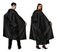 Cape de Vampire Satiné Noir 130cm Noir