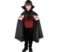Cape de Vampire Terrifiante - Taille : 7/9 ans (120 à 132 cm) noire G