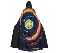 Cape de vampire unisexe en spirale spatiale énergie cosmique pour Halloween - Une tenue de fête incontournable pour hommes et femmes