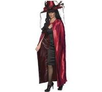 Reversible Cape, Red And Black, Female One Size Noir