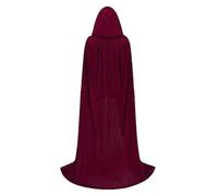Cape d'Halloween avec capuche pour adultes | Cape de cosplay en velours vampire sur toute la longueur, manteau léger convaincant de vampire/sorcière pour Halloween : unisexe pour femmes et ho