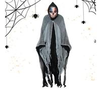 Cape d'Halloween - Cape classique noire à capuche | Fanc effrayant facile à