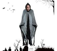 Cape d'Halloween - Cape classique noire à capuche | Fanc effrayant facile à
