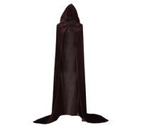 Cape d'Halloween Grim Reaper Cape de sorcière Manteau en velours Application immédiate Avec capuche Pour cosplay fêtes Motif sombre élégant pour événements effrayants