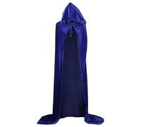 Cape d'Halloween Grim Reaper Cape de sorcière Manteau en velours Application immédiate Avec capuche Pour cosplay fêtes Motif sombre élégant pour événements effrayants