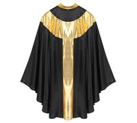 Cape d'Halloween médiévale unie performance prêtre prière cape mystérieuse vintage confortable service église costume d'Halloween fête déguisement