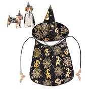 Cape d'halloween pour Animal Domestique, Chapeau pour Animal Domestique, Chapeau/Cape avec Motif Citrouille et Toile d'araignée, Cape de Vampire, vêtements de Cosplay pour Chats