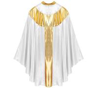 Cape d'Halloween pour homme - Prêtre médiéval, clergé, robe d'église, pasteur, robe de célébrant, costume romain, gothique, église catholique