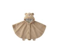 Cape d'hiver polaire à capuche style poncho pour garçon avec motif ourson adorable pour bébés et enfants