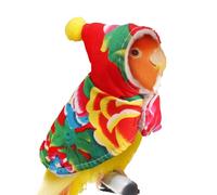 Cape d'oiseau - Cape à capuche pour perroquet - Avec imprimé floral - Cape en peluche - Pour perroquet - Accessoire photo - Impression florale - Perroquet - Accessoire de cosplay - Joue verte