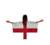 Cape drapeau à col élastique - Taille unique, facile à mettre et à enlever for les fans de football, accessoires de stade for les jours de match(England)