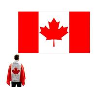 Cape du Canada portable 150 x 90 cm - Cape de drapeau des matchs de football 2026, costume de drapeau portable, bannière en papier cartonné pour événements sportifs, fête mondiale de match de football