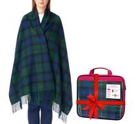 Cape en laine douce fabriquée en Écosse - Poncho d'hiver épais et chaud - 160 cm x 100 cm - Smith - Poncho longue cape-couverture - Fête des Mères, Cadeau pour Noël - Voyage, Camping