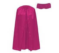 Cape et masque de super-héros pour grands enfants et adolescents, superhéros 90 cm de long pour déguisement de Superman carnaval Fuchsia