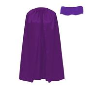 Cape et masque de super-héros pour grands enfants et adolescents, superhéros 90 cm de long pour déguisement de Superman carnaval Violet
