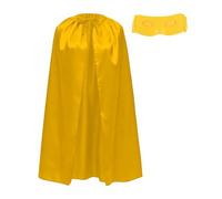 Cape et masque de super-héros pour grands enfants et adolescents, superhéros 90 cm de long pour déguisement de Superman carnaval Jaune