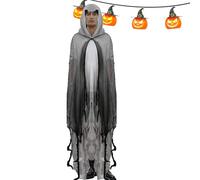 Cape fantôme d'Halloween, costume d'Halloween pour adulte, fantôme masculin | Costume de fantôme féminin à capuche hantée - Costume de sorcière d'horreur pour le carnaval