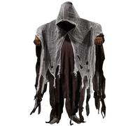 Cape Faucheuse Adulte - Costume d’Halloween à Capuche de la Mort | Cape de Sorcière Horreur Respirante pour Maison Hantée, Cosplay, Jeu de Rôle | Costume de Fantôme Effrayant à Capuche - Inspiré par
