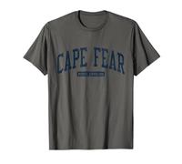 Cape Fear North Carolina NC College University Style Bleu T-Shirt