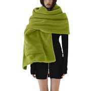 Cape Femme Poncho Chaud Pluie Homme Acrylique Écharpe Polaire Ponchos Et Capes Chale Gilet Hiver Uni Grande Echarpe Chaude Plaid Cachemire Pour Soirée Manteau Ethnique