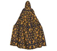 Cape Jedi à capuche pour adulte, motif ananas doré, pour Halloween, Noël, cosplay, uniforme de vampire, 150 cm