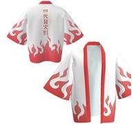Cape Kimono Naruto Namikaze Minato Rouge/Blanc Blanc