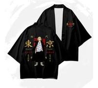 Cape Kimono Tokyo Revengers Cosplay Manjiro Sano Mikey Noir XL