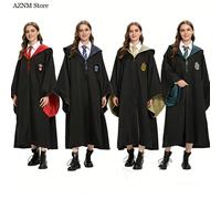 Cape Magique de Cosplay Harry Potter pour Adultes S-XXL, Robe de Sorcière Hermione Gryffondor, Accessoires de Costume pour Fêtes, Halloween, Collège, Cadeau 1set 8Pcs