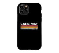 Cape May, New Jersey, Motif côtier Vintage à Rayures rétro Coque pour iPhone 11 Pro