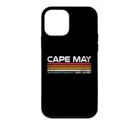 Cape May, New Jersey, Motif côtier Vintage à Rayures rétro Coque pour iPhone 12 Mini