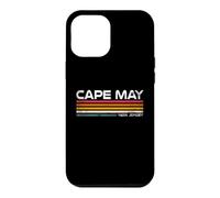 Cape May, New Jersey, Motif côtier Vintage à Rayures rétro Coque pour iPhone 12 Pro Max