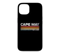 Cape May, New Jersey, Motif côtier Vintage à Rayures rétro Coque pour iPhone 13