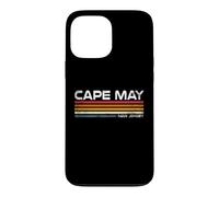 Cape May, New Jersey, Motif côtier Vintage à Rayures rétro Coque pour iPhone 13 Pro Max