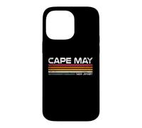 Cape May, New Jersey, Motif côtier Vintage à Rayures rétro Coque pour iPhone 14 Pro Max