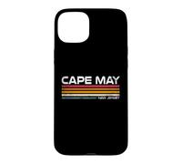 Cape May, New Jersey, Motif côtier Vintage à Rayures rétro Coque pour iPhone 15 Plus