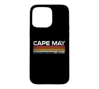 Cape May, New Jersey, Motif côtier Vintage à Rayures rétro Coque pour iPhone 15 Pro Max