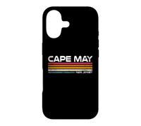 Cape May, New Jersey, Motif côtier Vintage à Rayures rétro Coque pour iPhone 17