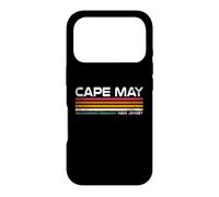 Cape May, New Jersey, Motif côtier Vintage à Rayures rétro Coque pour iPhone 17 Pro