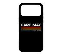 Cape May, New Jersey, Motif côtier Vintage à Rayures rétro Coque pour iPhone 17 Pro Max