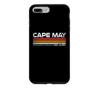 Cape May, New Jersey, Motif côtier Vintage à Rayures rétro Coque pour iPhone 7 Plus/8 Plus