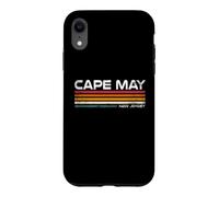 Cape May, New Jersey, Motif côtier Vintage à Rayures rétro Coque pour iPhone XR