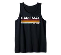 Cape May, New Jersey, Motif côtier Vintage à Rayures rétro Débardeur