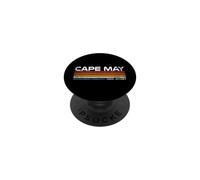 Cape May, New Jersey, Motif côtier Vintage à Rayures rétro PopSockets PopGrip Adhésif