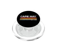 Cape May, New Jersey, Motif côtier Vintage à Rayures rétro PopSockets PopGrip pour MagSafe
