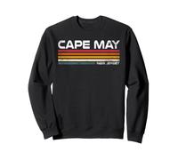 Cape May, New Jersey, Motif côtier Vintage à Rayures rétro Sweatshirt