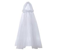 Cape médiévale de sorcière gothique à capuche pour Halloween 185 cm | Le tissu transparent fluide crée un look médiéval spectaculaire avec capuche surdimensionnée et style pleine longueur